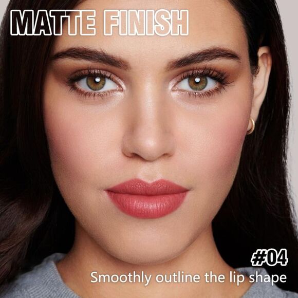 Matte Ruby Red Crayon Set for Women 24 Hour Lipstick Lip Liner Pencil - Picture 3 of 3